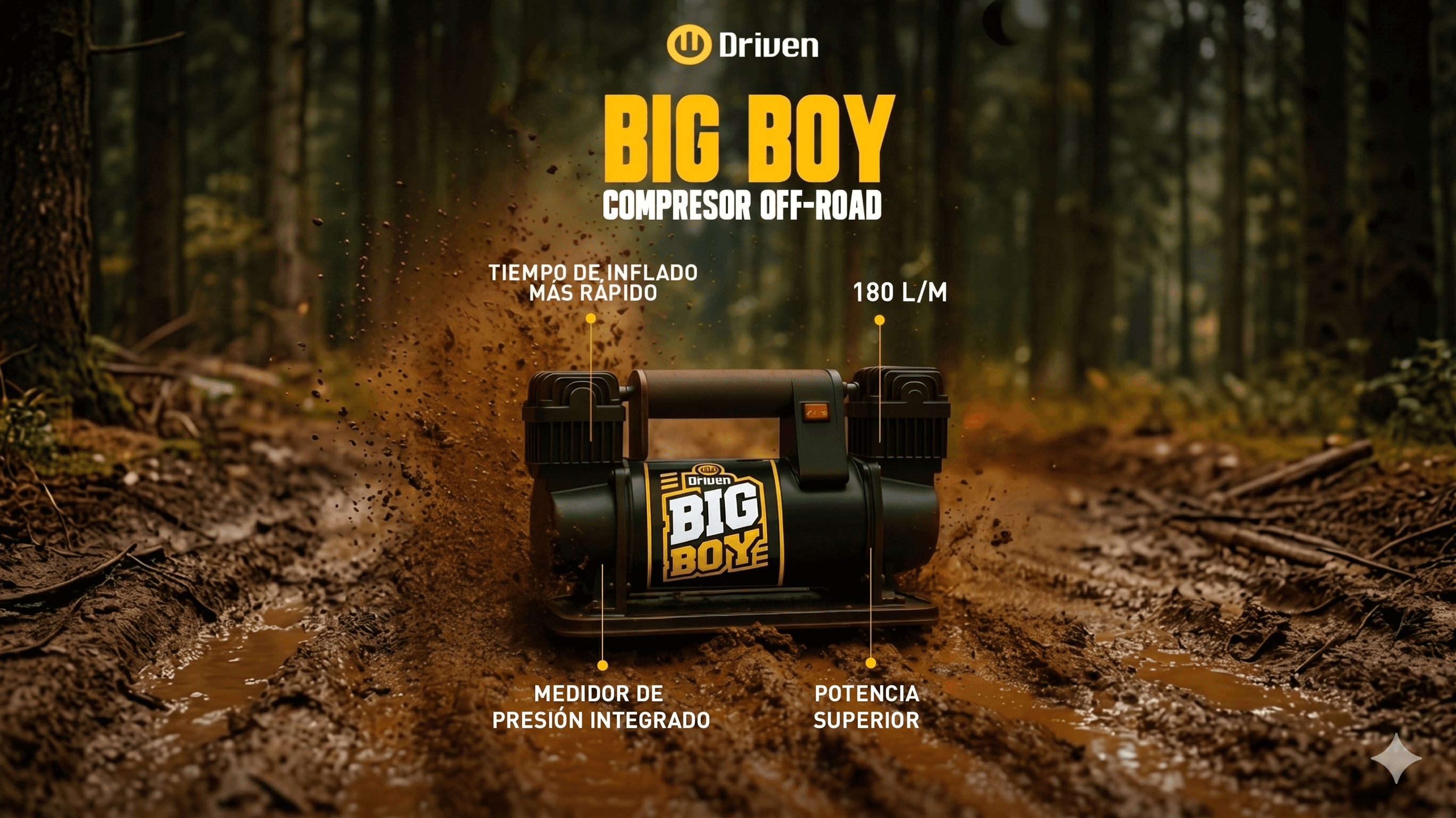 Compresor de aire metálico para auto Big Boy